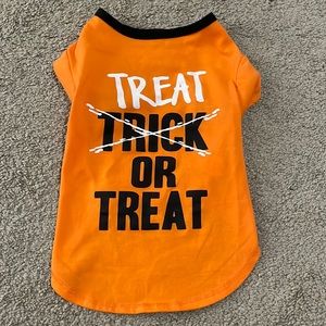 Orange Halloween Dog Shirt Trick or Treat